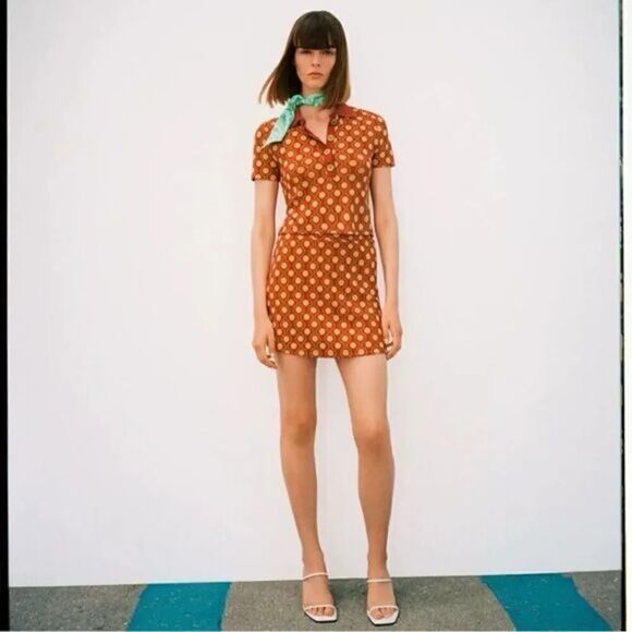 ZARA GEOMETRIC‎ PRINT SKIRT - Picture 6 of 6